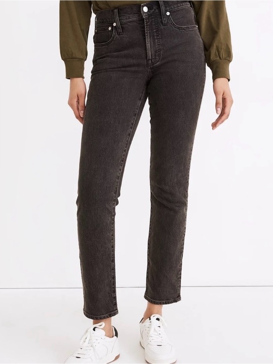 Madewell Denim - Madewell Washed Black Straight-Leg Jeans